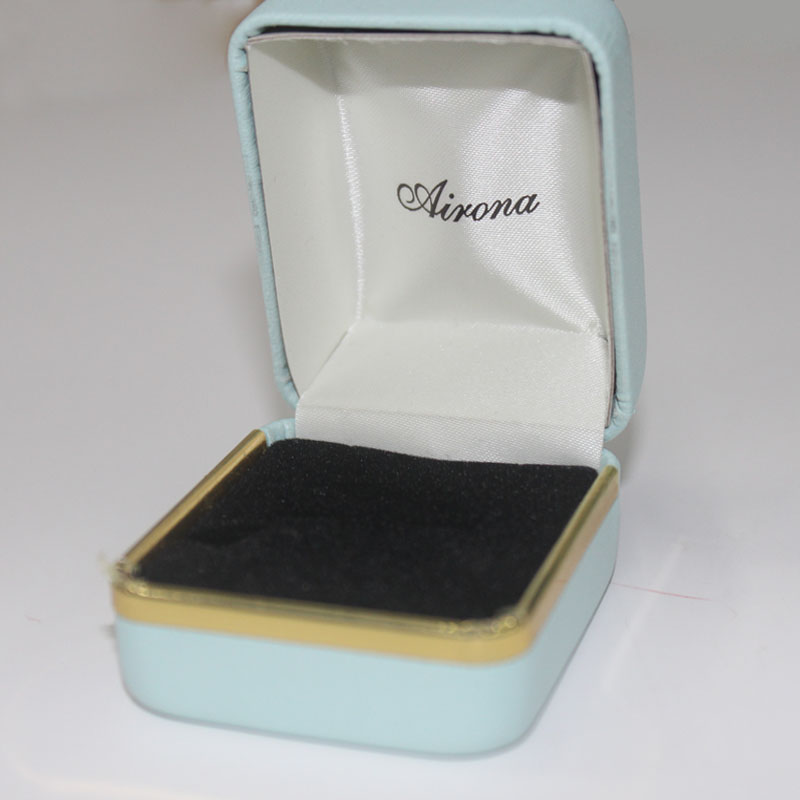 Ελαφρές κουτί με λογότυπο γραμματοσήμων Ring Necklace Jewelry Gift Box