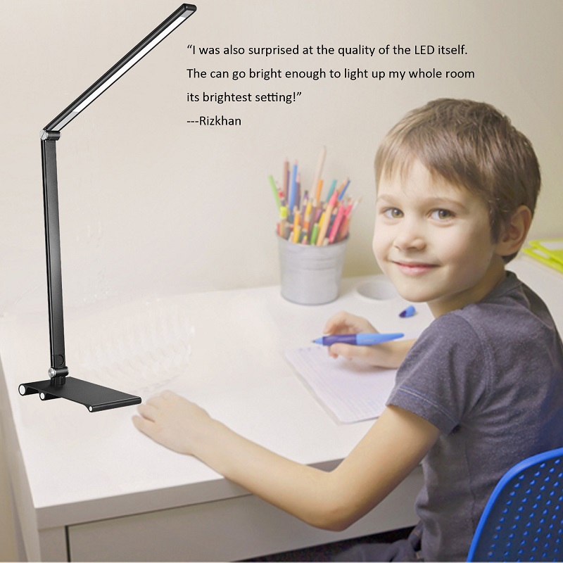 129ts Desk Lamp for Study Dimmable led table Lamp , Touch Dimmer, Color Change Base Night