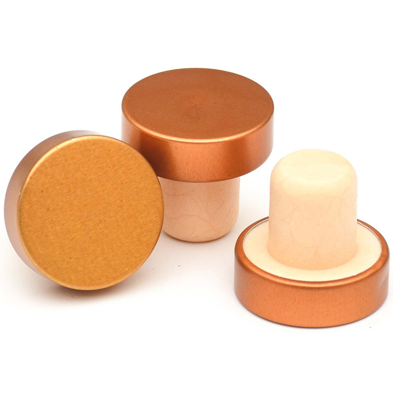 πώμα αλουμινίου επικαλυμμένο με πώμα από φιάλη φελλού 1