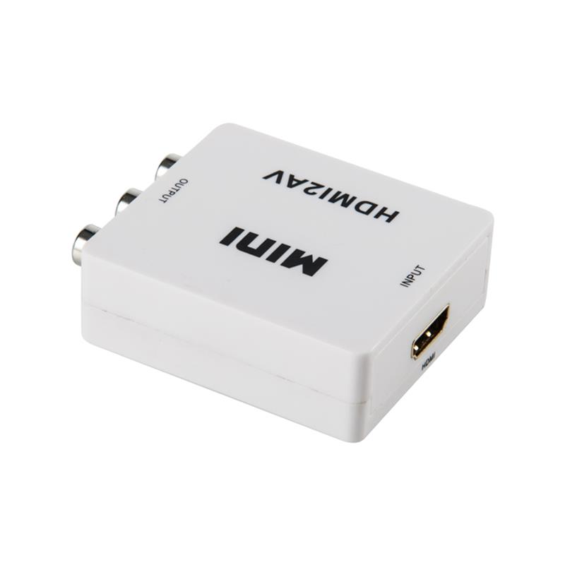 Μίνι μέγεθος HDMI σε μετατροπέα AV \/ RCA 1080P