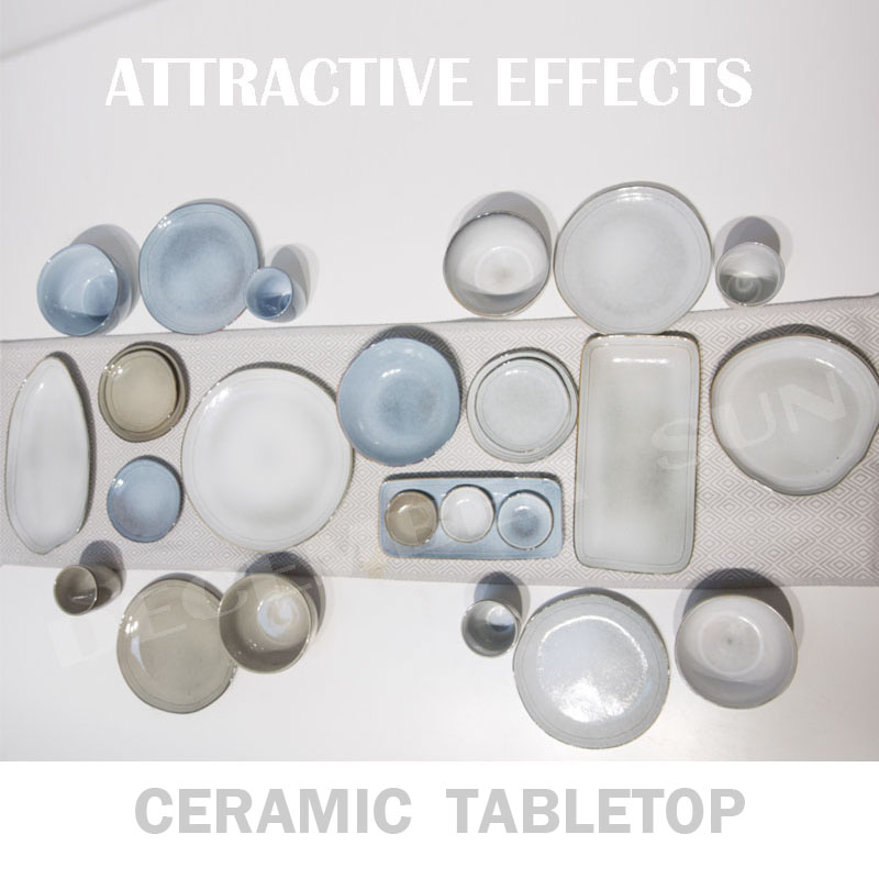 Μεγάλες ποικιλίες πέτρινο κεραμικό επιτραπέζιο σετ