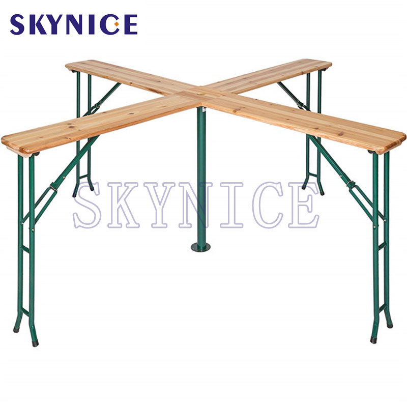 Ξύλινο τραπέζι μπύρας για υπαίθρια πάρτι