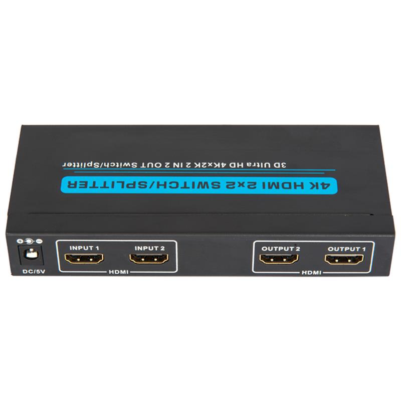 4K / 30Hz HDMI 2x2 Switcher / Splitter Υποστήριξη 3D Ultra HD 4Kx2K / 30Hz