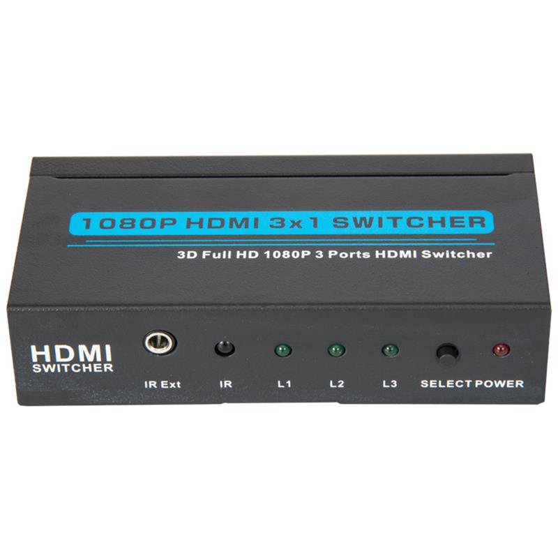 V1.3 HDMI 3x1 Switcher Υποστήριξη 3D Full HD 1080P