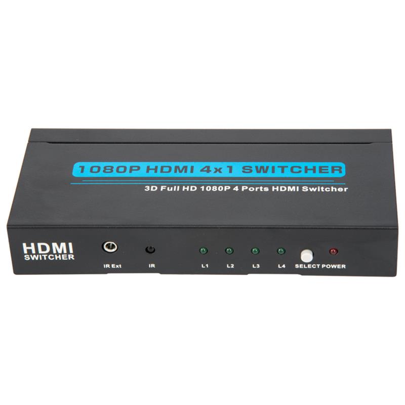 V1.3 HDMI Switcher 4x1 Υποστήριξη 3D Full HD 1080P