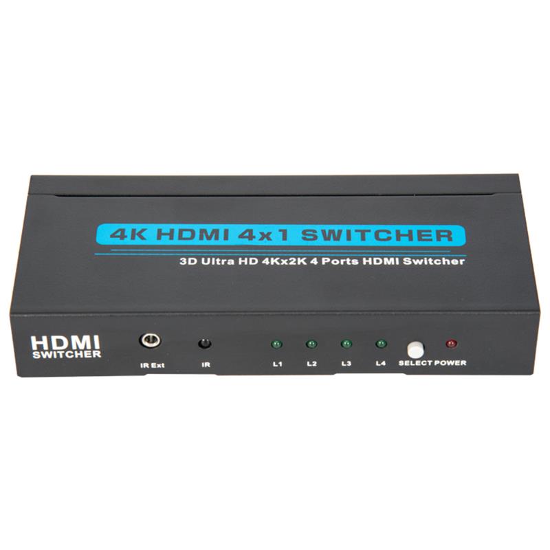 V1.4 4K / 30Hz HDMI 4x1 Switcher Υποστήριξη 3D Ultra HD 4K * 2K / 30Hz