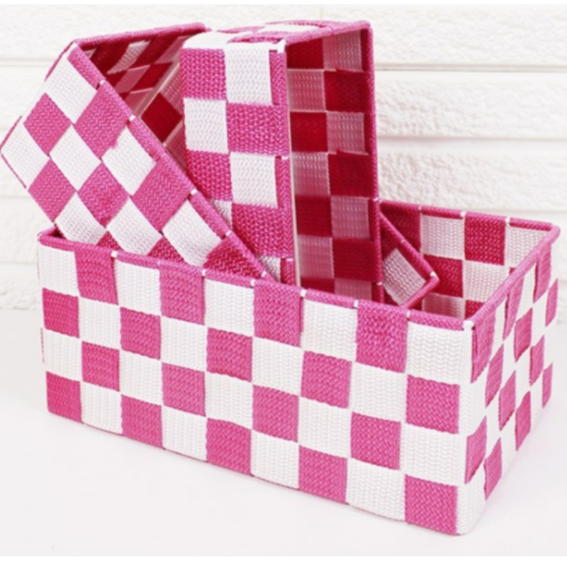 Χειροποίητο υφασμένο καλάθι από πολυπροπυλένιο