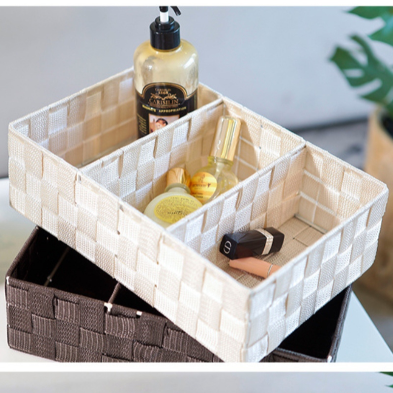 -Χειροποίητο υφασμένο καλαθάκι από πολυπροπυλένιο