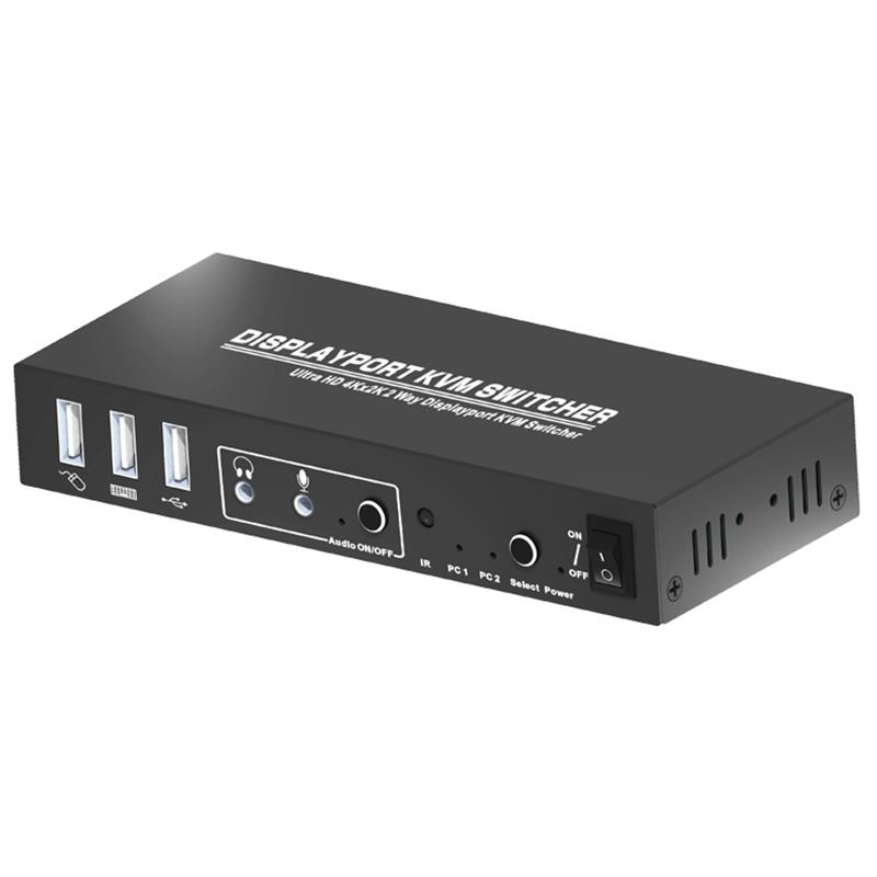 Displayport KVM 2x1 Switcher Υποστήριξη 3D Ultra HD 4Kx2K @ 60Hz