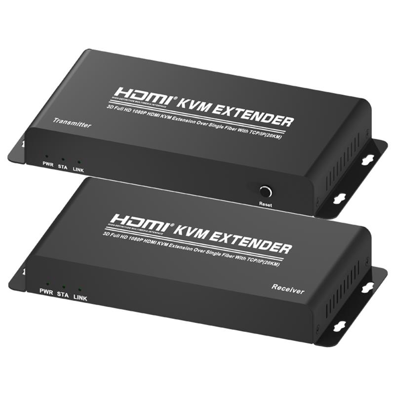 HDMI KVM Extender σε ενιαία οπτική ίνα με υποστήριξη TCP \/ IP (20KM) Full HD 1080P