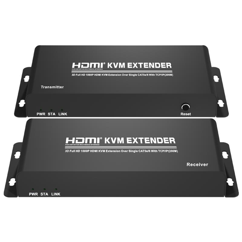 HDMI Extender KVM 200m πάνω από ένα CAT5e / 6 με υποστήριξη TCP / IP Full HD 1080P
