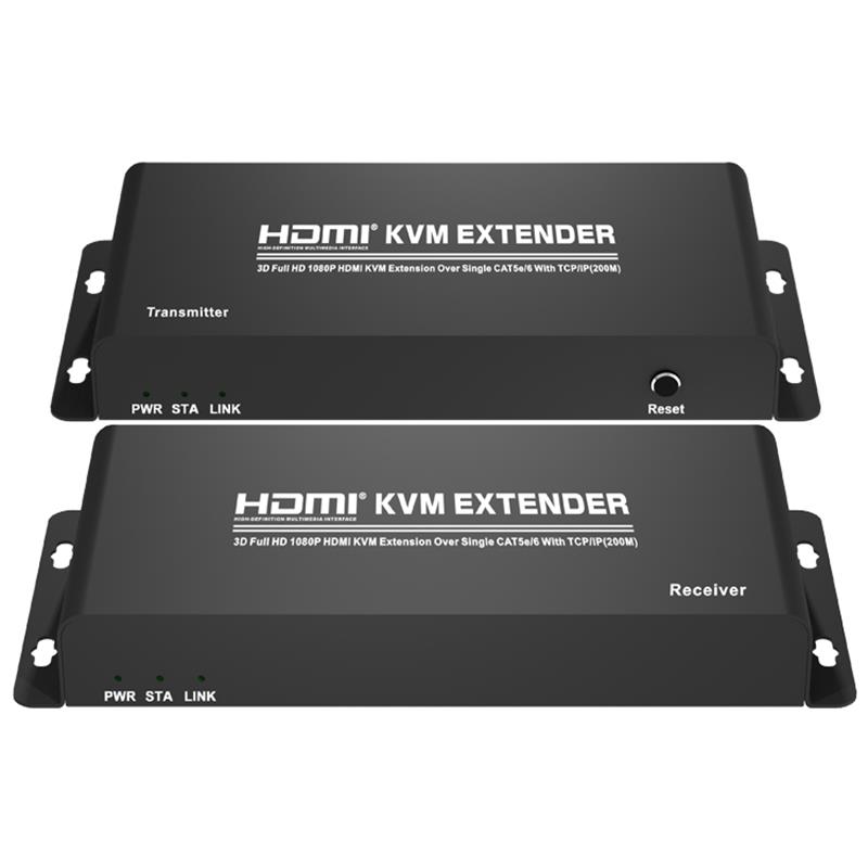 HDMI Extender KVM 200m πάνω από ένα CAT5e \/ 6 με υποστήριξη TCP \/ IP Full HD 1080P