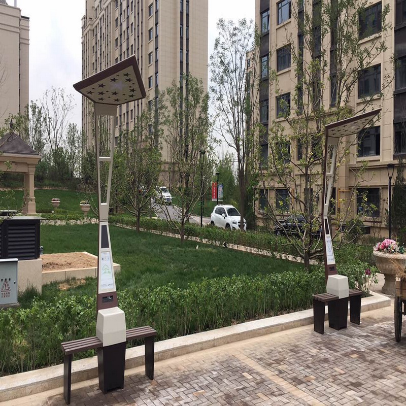 USB φόρτιση Smart Wifi Νέος Σχεδιασμός κήπο πάγκο με ηλιακή