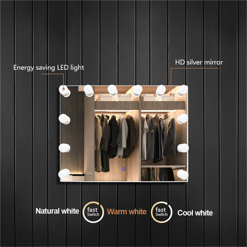 Επιφανειακό γραφείο με Hollywood φώτα καθρεφτά με υποκειμενικό λαμπτήρα