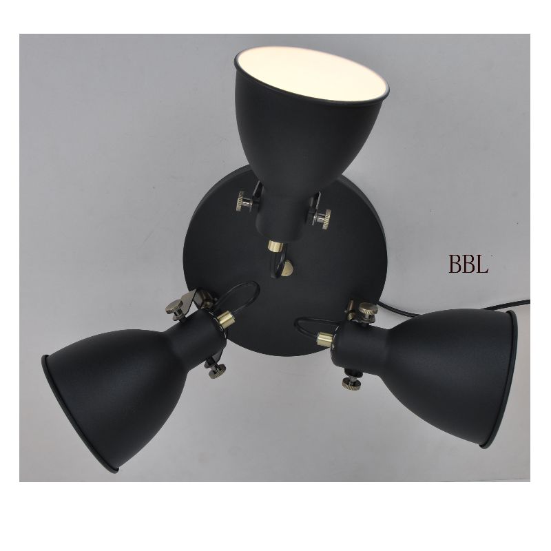 Φωτιστικό οροφής με στρογγυλή μεταλλική απόχρωση 3τμ