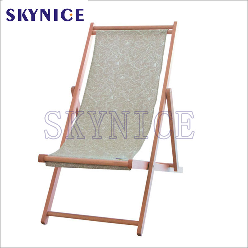 Προσαρμοσμένη καρέκλα του LOGO εκτύπωσης από ξύλο πτυσσόμενο παραλία