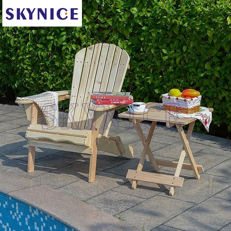 Garden Patio Wooden Folding Adirondack Chal