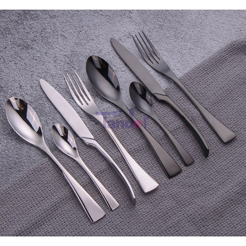 σπίτι γάμου 4pcs κομψό ροζ χρυσό inox μαχαιροπίρουνα