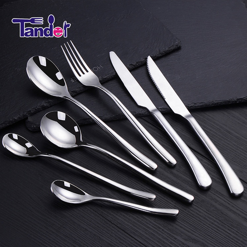 υψηλής ποιότητας νέα ανοξείδωτα χαλύβδινα πλατφόρμες σύγχρονων μαχαιροπίρουνων εστιατορίων