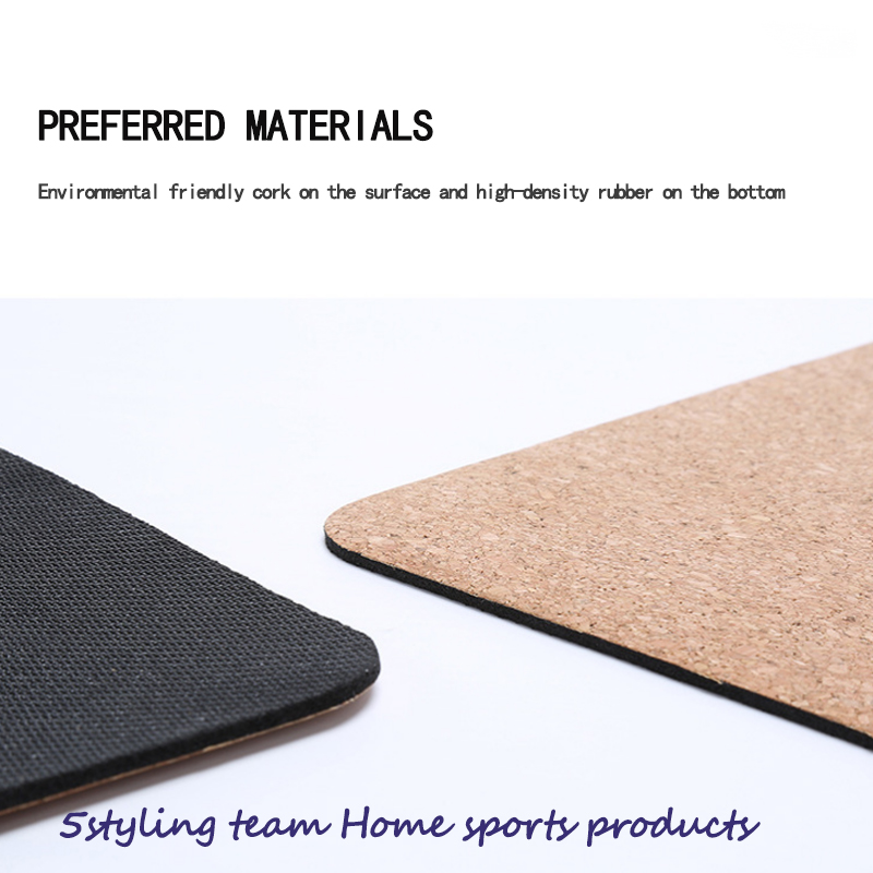 Χονδρικό προσαρμοσμένο φελλό γιόγκα χαλάκι εκτύπωσης προστασίας του περιβάλλοντος φελλό Φυσικό καουτσούκ γιόγκα εξατομικευμέν...