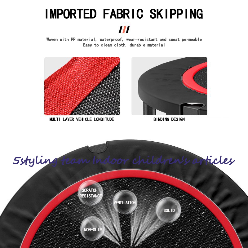 Εμπορικό εξάγωνο τραμπολίνο για ενήλικες, τραμπολίνο εσωτερικού και εξωτερικού χώρου σιωπηλό ελαστικό σχοινί τραμπολίνο με κου...