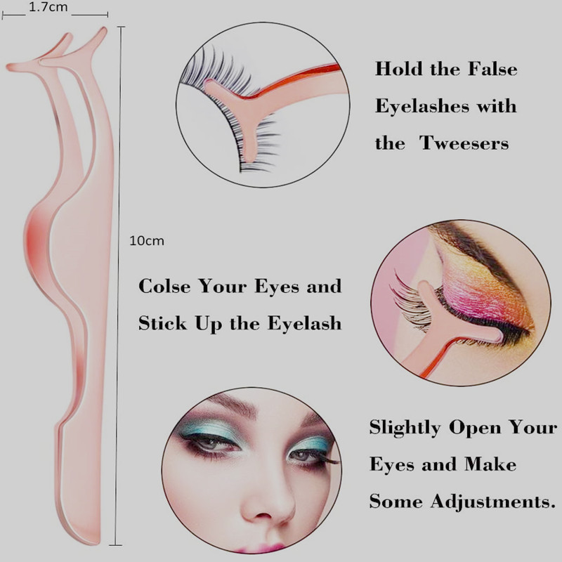 4τμχ σετ από ανοξείδωτο χάλυβα Ροζ χρυσό ψαλίδι φρυδιών τσιμπιδάκι βλεφαρίδων εφαρμοστή κεκλιμένη μύτη τσιμπιδάκι μαλλιών μακιγ...