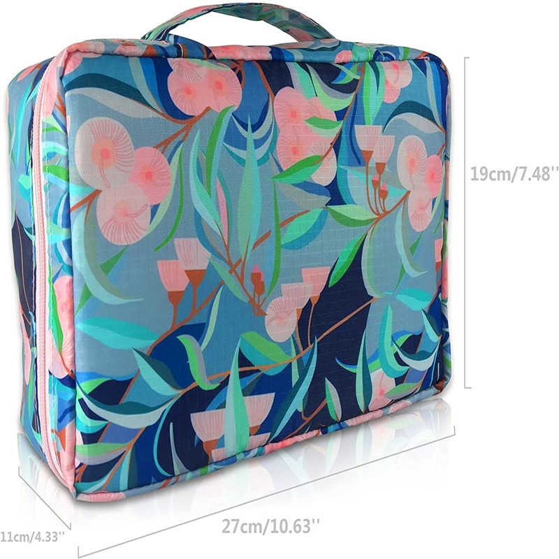 Φορητό Cosmetic Shavin και35.103· Toiletry Beauty Make Up Back Organizer Storage with Deparable Divinder and Mirror for Travel, Business, Holiday and Bathroom Houshold (Blue)