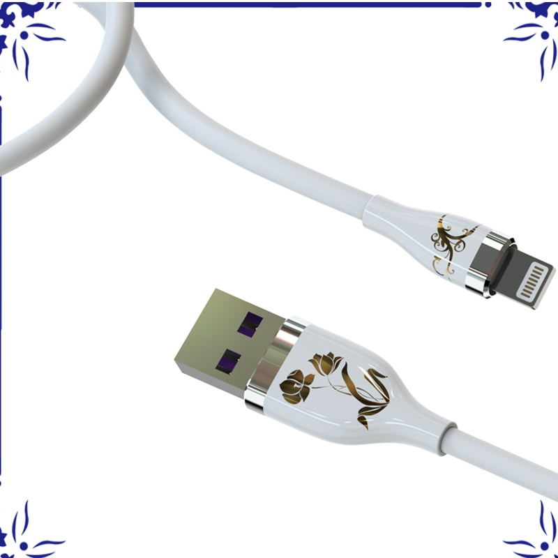 Κεραμικό καλώδιο με 3 χρώματα LED ελαφριά γραμμή σιλικόνης για iphone