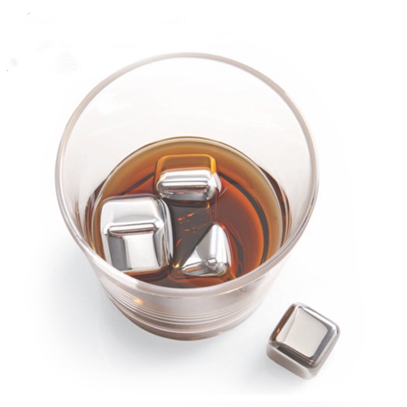 Η πώληση Square 27mm 8pcs set Stainless Steel Whisky Stones Ice Cube
