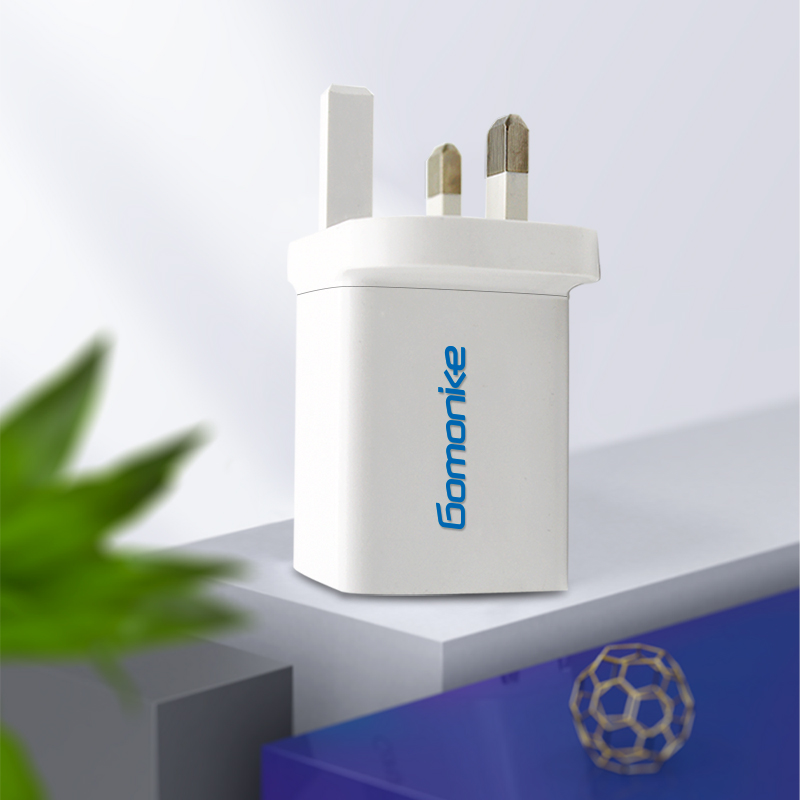 Προσαρμογέας βύσματος Αγγλίας, 2.1A διπλός φορτιστής τοίχου USB συμβατός με iPhone, Samsung, LG, τηλέφωνα Android