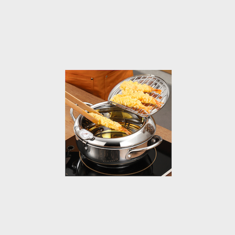 τηγάνι με φίλτρο και θερμόμετρο