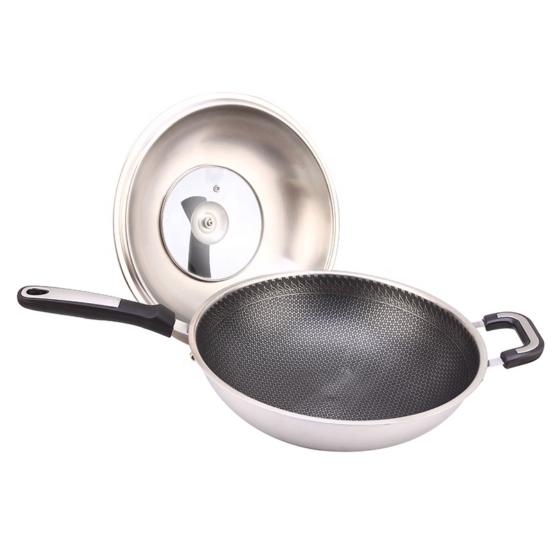 Full Screen HONEYCOMB WOK ΜΕ LIDS ΚΑΙ HELPER