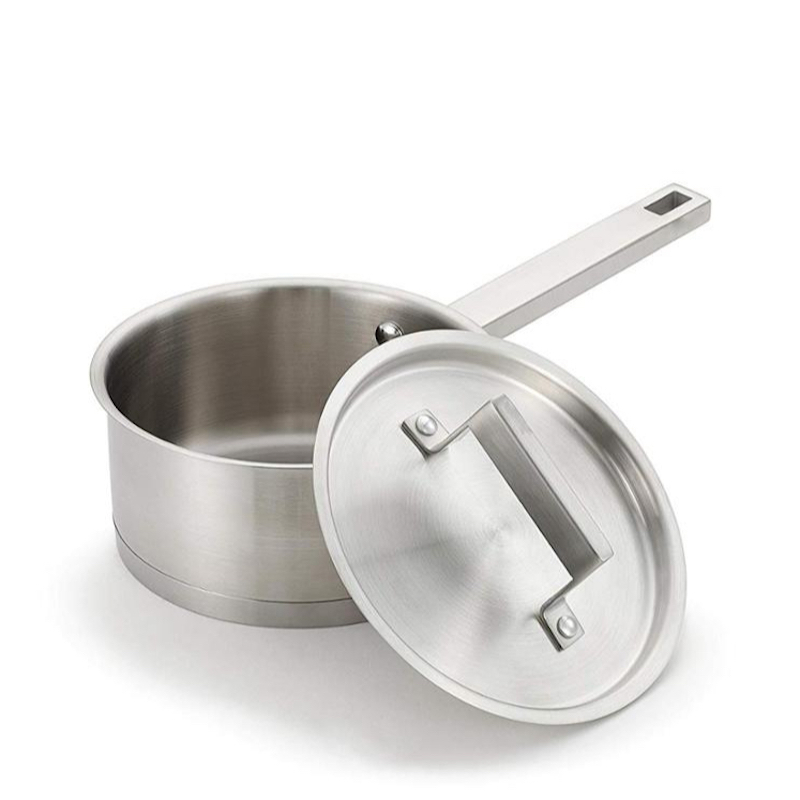 δοχείο γάλακτος από ανοξείδωτο χάλυβα με καπάκι και λαβή