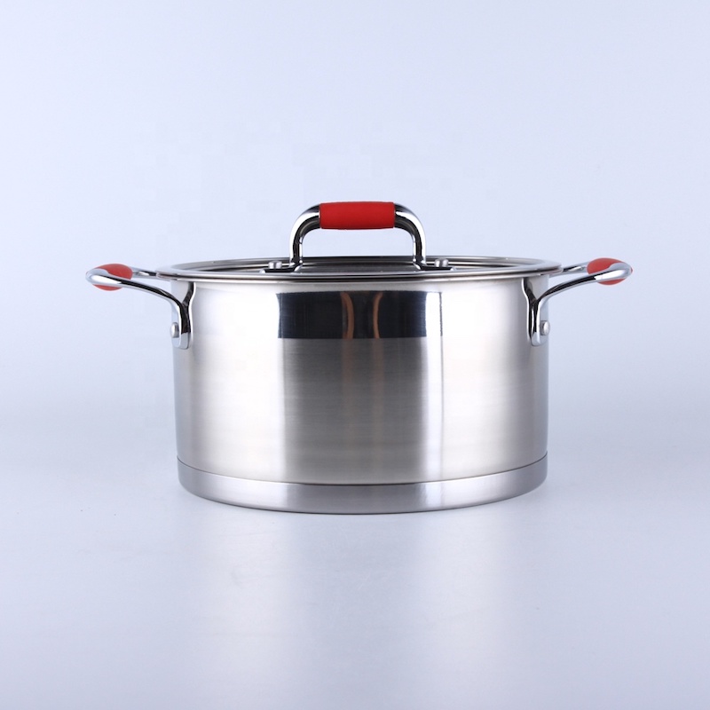 κατσαρόλα από ανοξείδωτο χάλυβα με κάλυμμα