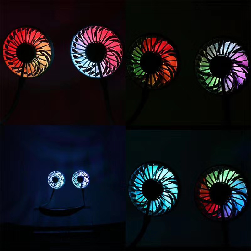 Φορητός ανεμιστήρας σπορ ζώνης USB Επαναφορτιζόμενη λυχνία LED 3ης γέννησης