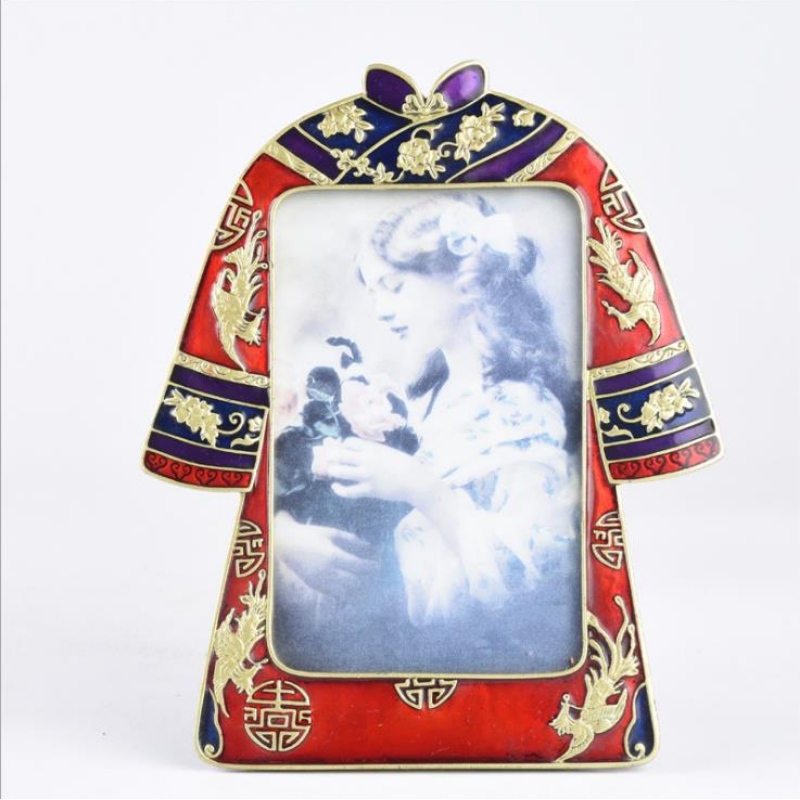 Μεταλλικό φωτογραφικό πλαίσιο Δημιουργικό πλαίσιο διακόσμησης φωτογραφικού πλαισίου Επιτραπέζιο σμάλτο χρώμα κλασικό φωτογρα...