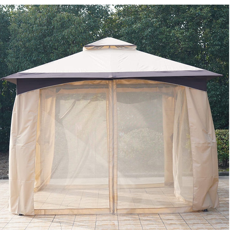 Double Roof Outdoor with Soft Top Gazebo Cannopy
