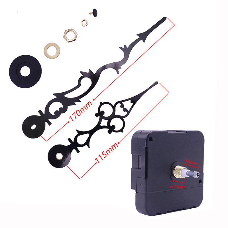 χονδρική ροπή ρολογιού τοίχου 15mm μεγάλης ροπής άξονα με τα χέρια του ρολογιού