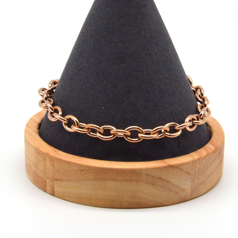 Βραχιόλι μενταγιόν σε σχήμα καρδιάς από ανοξείδωτο ατσάλι rfbbg0069