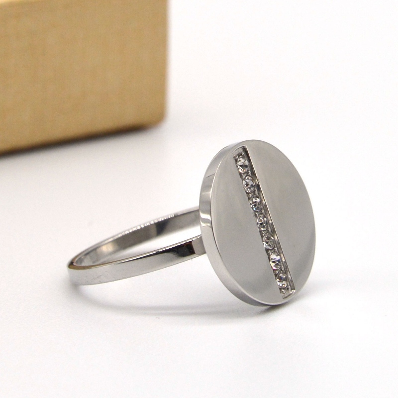 Ροδακτύλιος διαμαντιών από ανοξείδωτο χάλυβα