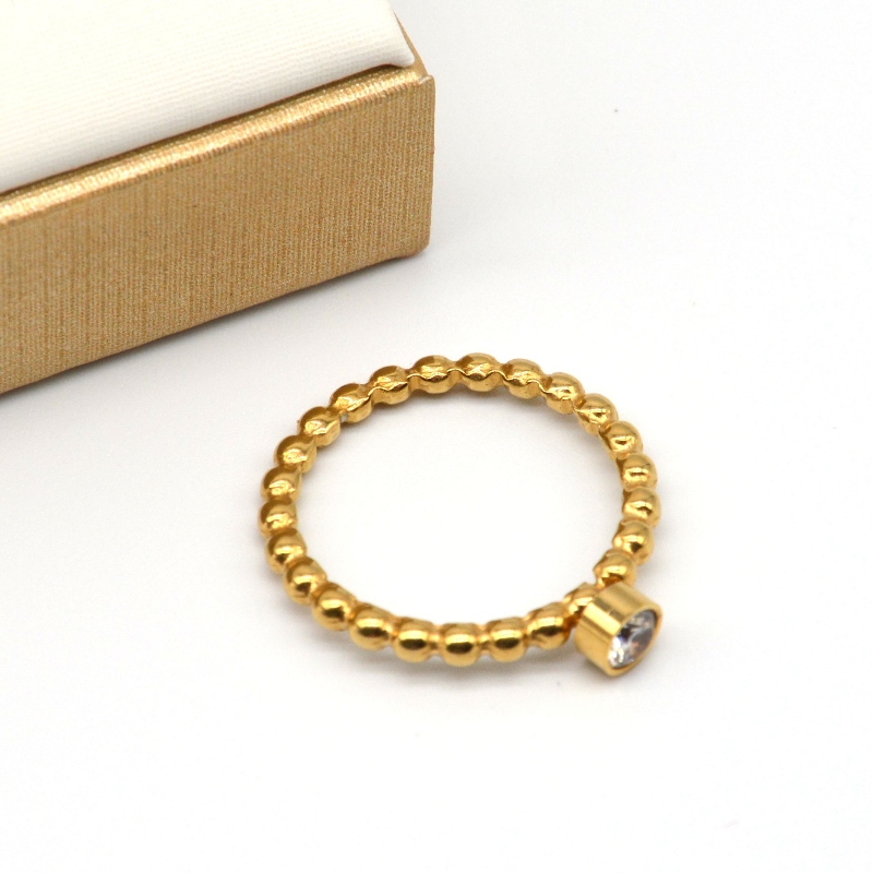 Ροδακτύλιος διαμαντιών από ανοξείδωτο χάλυβα rbrg0343