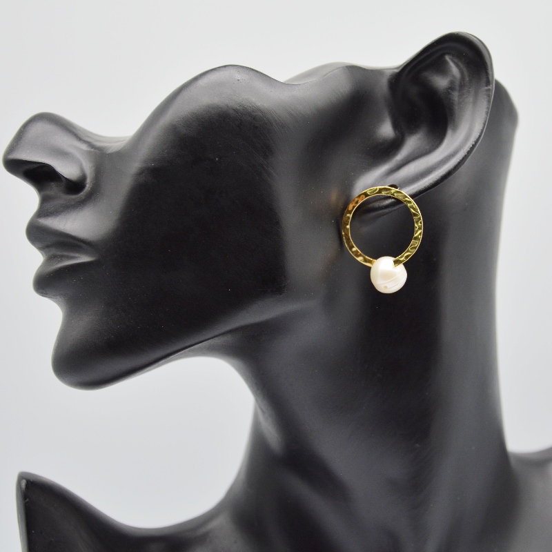 Περλ σκουλαρίκια από ανοξείδωτο ατσάλι, κοσμήματα μόδας, κοσμήματα μόδας, μαργαριταρένια κοσμήματα