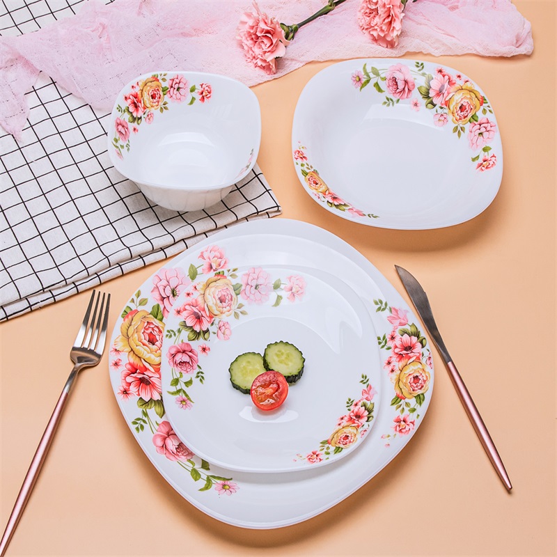 20F και Square Dinner Set Heat Resistant Opal Glassware