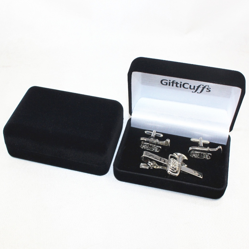 Αντικείμενο D-26L στρογγυλό σχήμα Velvet Box για μανικετόκουμπα, κλιπ γραβάτας, mm.95*68*36, βάρη περίπου 65g