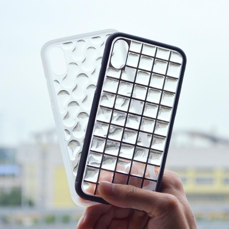 3δ Crystal Water drop mosaic lattice Nail Πολωνικά κρυστάλλινα διαυγή ζελεδάκια κέλυφος κινητού τηλεφώνου IPHONEX