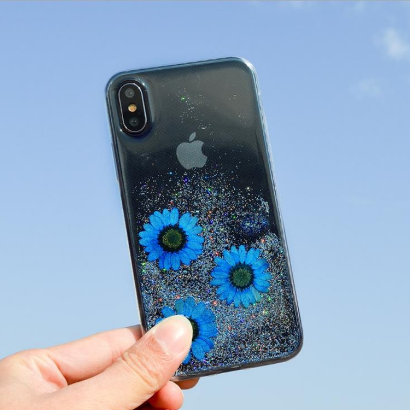 Κατασκευαστής Custom Fashion Apple iPhoneX ειδικό αληθινό ξηρό λουλούδι με ανάγλυφη μικρή θήκη τηλεφώνου