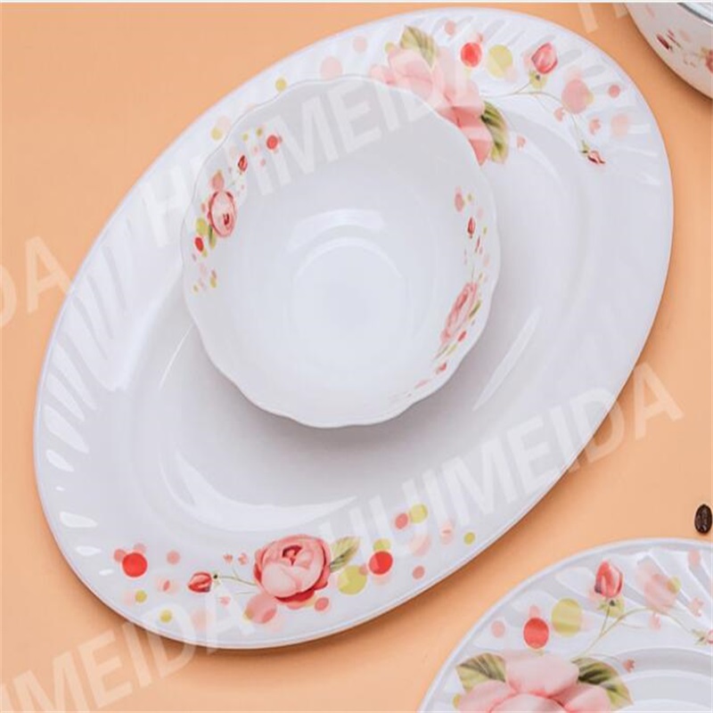 Συσκευές φαγητού για γυάλινα γυάλινα είδη από οπάλιο γυαλί (HYP OVAL PLATE)