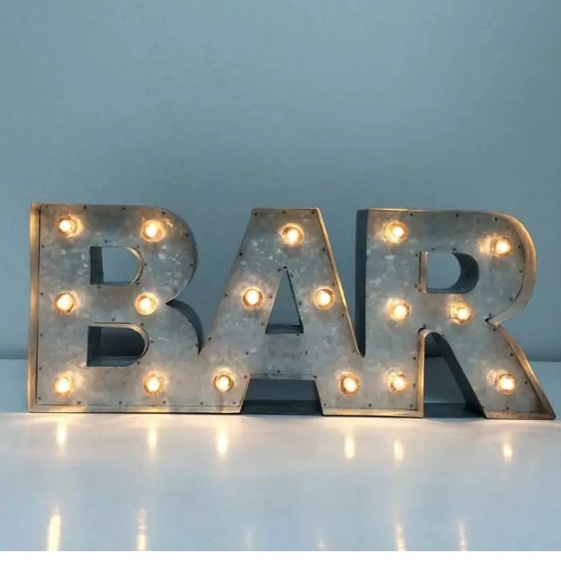 3D LED Metal Tin Bar Sign LED Letter Sign Marquee Letter Light Lamp για Bar Cafe Shop