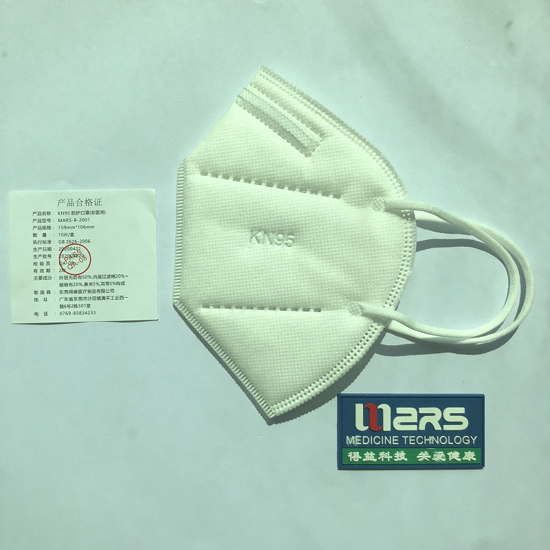 2020 Nonwoven KN95 Προστατευτική μη ιατρική πτυσσόμενη μάσκα προσώπου 5 φύλλων για προσωπική χρήση