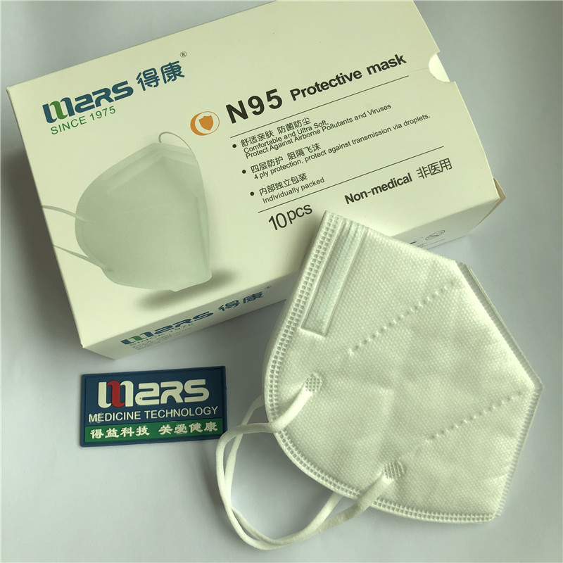 N95 Προστατευτική μάσκα προσώπου 4ply προστασία